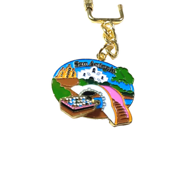 San Antonio Texas River Walk Slider Ferry Keychain - Picture 4 of 4